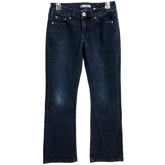 Lee Secretly‎ Slender Jeans Womens Size 4 Petite Platinum Label  Dark Wash Denim - Picture 1 of 9